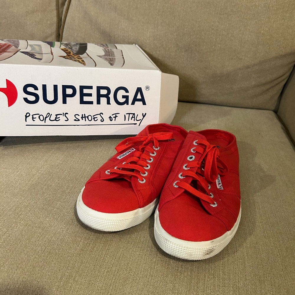 Superga women’s red sneakers size 7
